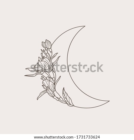 Cresent Moon Drawing | Free download on ClipArtMag