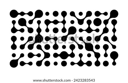 Metaball Connect Dot Set. Vector Meta Ball Circle Shapes. Abstract Geometric Dots. Morphing Blob Elements for for Patterns, Stickers , Badges, Posters, Web Design