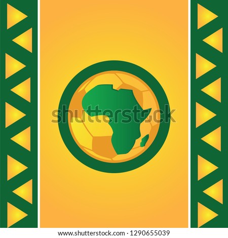 Sports background, green, yellow, vector illustration Foto stock © 