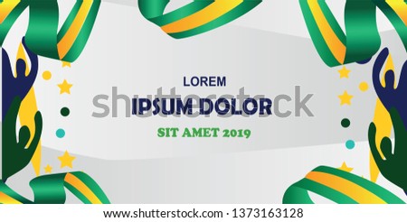 Sports background, green, white, blue, vector illustration
