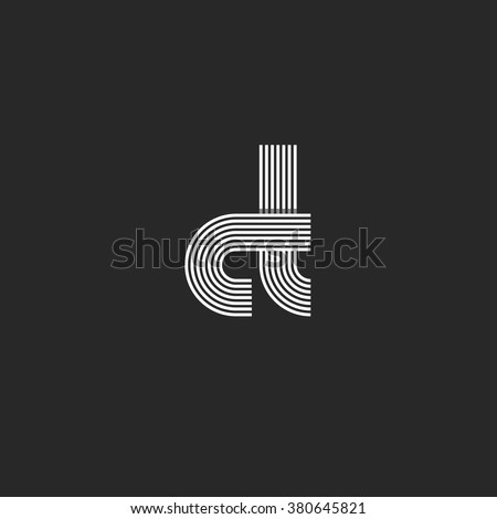 Symbol mockup letters CT logo monogram, C combination T thin line overlapping style, modern design element business card emblem