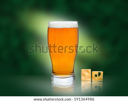 Glass of Pale Ale isolated