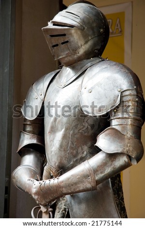 Suit of armor close-up