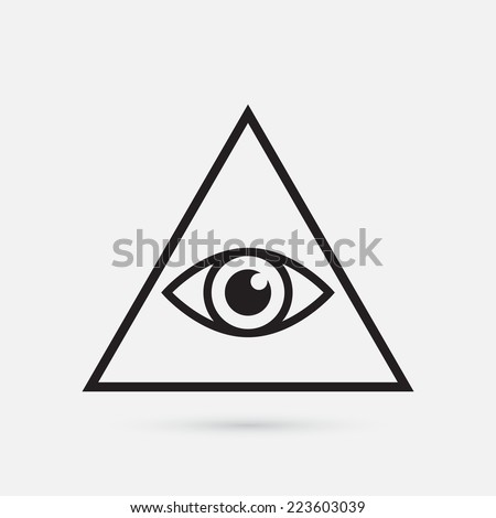 All Seeing Eye Symbol, Simple Triangle, Vector Illustration - 223603039 ...