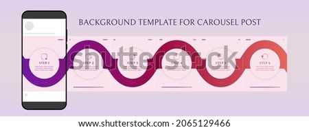 Vector colorful gradient design background for social media. Template for vertical carousel post in social network. 