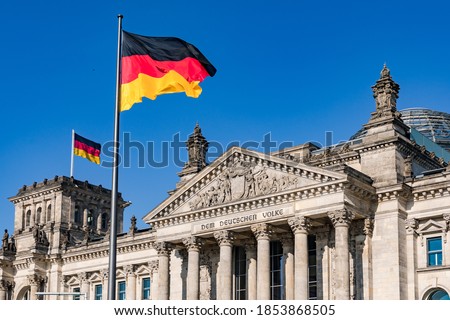 Similar – Image, Stock Photo Reichstag with German flag