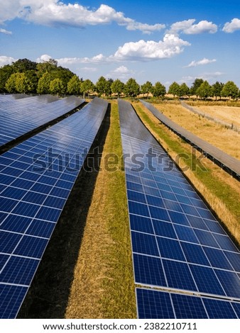 Similar – Image, Stock Photo PV open space plant , photovoltaic open space plant in front of cloudless sky, PV modules