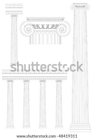 architecture detail , vector classic column