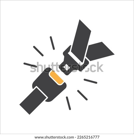 Car safety belt icon. Seat belt icon. Safety belt icon. Fasten seat belt icon. Vector illustration