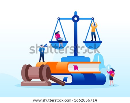 Legal law justice service illustration flat vector template  商業照片 © 