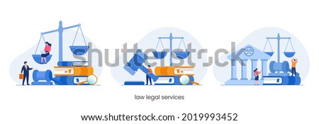 law firm and legal services concept, lawyer consultant, flat illustration vector 商業照片 © 