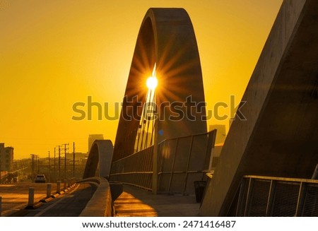 Similar – Image, Stock Photo Driving through Los Angeles in a convertible. LA, California.