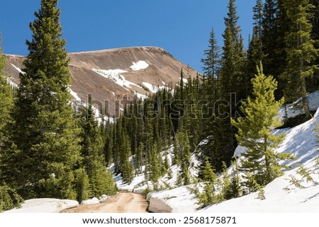 Image, Stock Photo Rocky formations near still lake