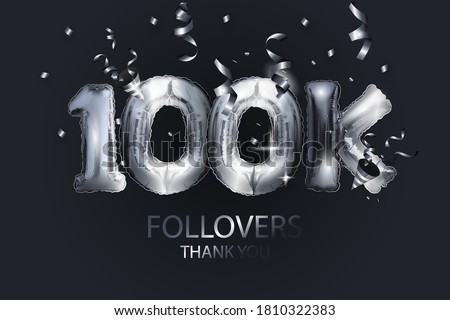 Similar – Image, Stock Photo Silver Number Balloons 1K