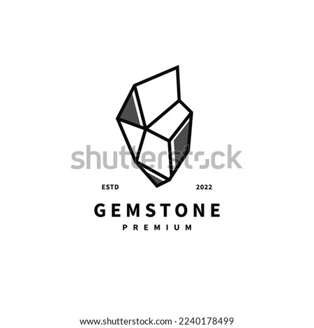 gems stone geometric icon logo design