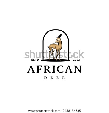 African deer logo design illustration 2 