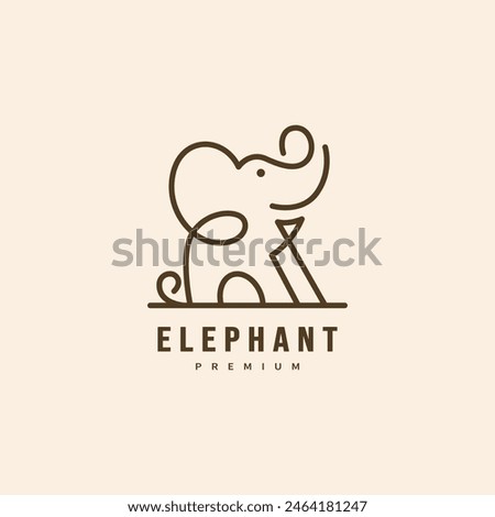 cute baby elephant icon logo design illustration 2 