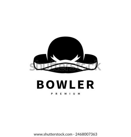 Black bowler hat icon logo design illustration