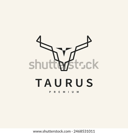 Longhorn taurus icon logo design illustration 2