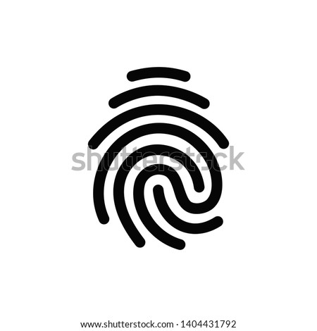Vector high quality fingerprint line icon isolated on white background. Security access concept 