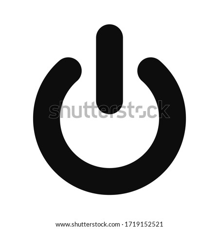 Power symbol vector flat style icon - Standby illustration sign isolated on white background