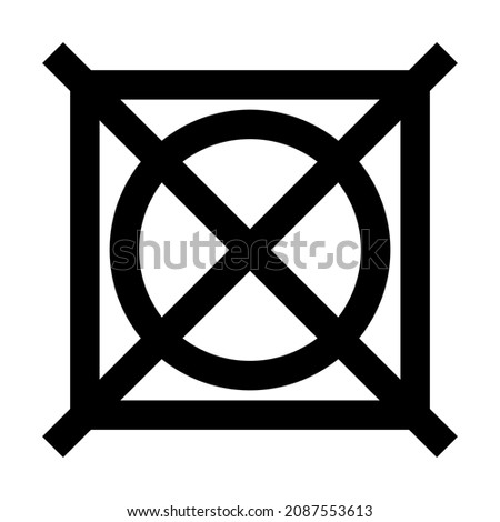 Do not tumble dry icon isolated on white background - Vector flat style machine washing related symbols