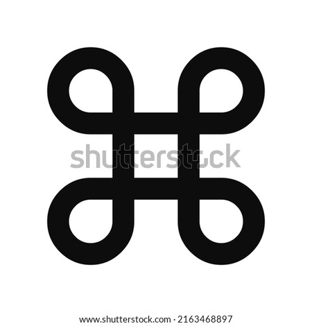 Looped square command symbol Vector illustration icon isolated on white background