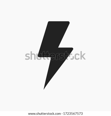 Lightning icon vector. Flash sign