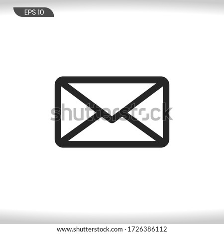 Mail icon vector . Email sign