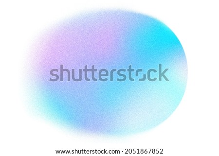 Abstract pastel neon holographic blurred grainy circle gradient on white background texture. Colorful digital grain soft noise effect pattern. Lo-fi multicolor vintage retro design template copy space Foto d'archivio © 
