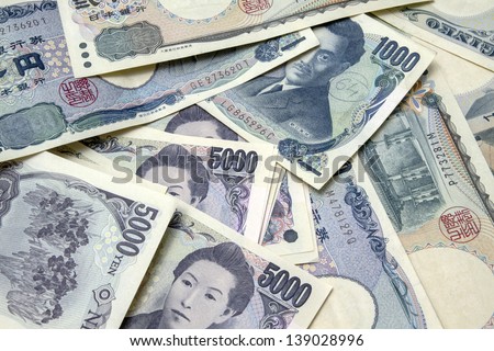 Background of Japanese yen notes