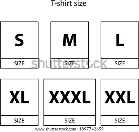 size icon isolated on white background from user interface collection for t-shirt or clothing. size icon trendy and modern size symbol for t-shirt or clothing. size icon simple sign.