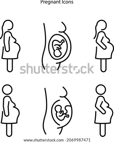 pregnant icons isolated on white background. pregnant icon trendy and modern pregnant symbol for logo, web, app, UI. pregnant icon simple sign.