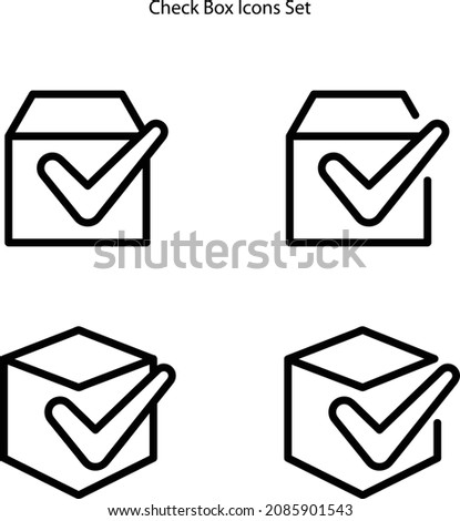 check box icons set isolated on white background. check box icon thin line outline linear check box symbol for logo, web, app, UI. check box icon simple sign. 