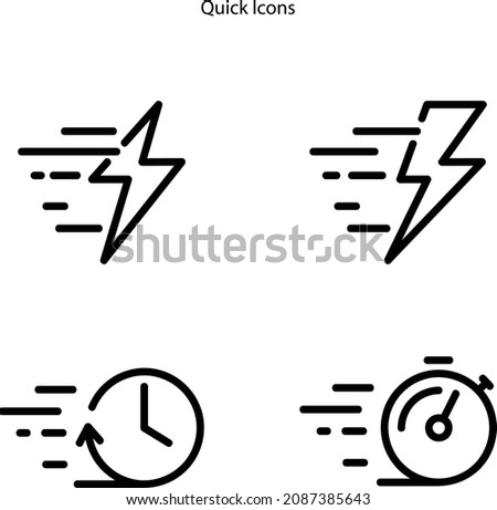 quick icons isolated on white background. quick icon thin line outline linear quick symbol for logo, web, app, UI. quick icon simple sign.