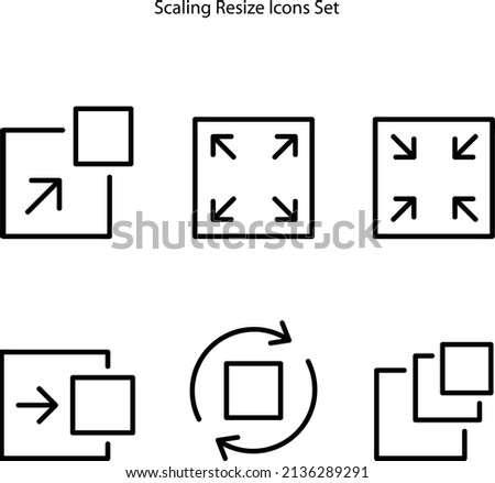 resize icons set isolated on white background. scaling resize icon trendy and modern resize symbol for logo, app, UI.