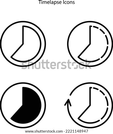 Timelapse icon isolated on white background. Timelapse icon simple sign. Timelapse icon trendy and modern symbol for graphic and web design. Timelapse icon flat vector illustration for logo, web, app,