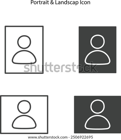 Portrait and landscape symbol for mobile, Rotate your phone landscape icons.