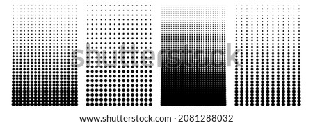 Halftone Dots Pattern. Abstract Black Dotted mosaic, Spot Texture and Holes Grid Background. Black and White Raster. Gradient Geometric Half Tone Pattern. Isolated Vector Illustration.