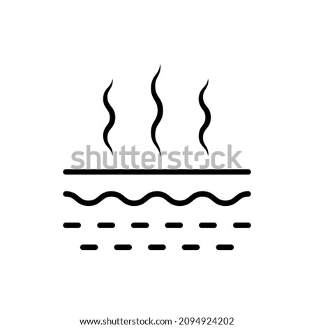 Smelly Skin Line Icon. Bad Skin Odor of Underarm, Feet, Armpit Linear Pictogram. Skin Stink Hygiene Trouble Outline Icon. Body Reek Concept. Stench Skin. Editable Stroke. Isolated Vector Illustration. Stok fotoğraf © 