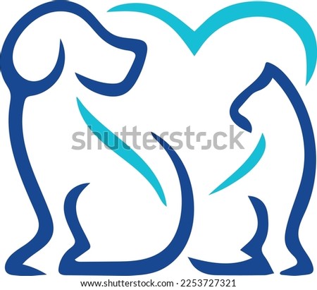 DOG and CAT logo, Pet lovers inspirations, lovely pet brands, logo for your animal care center