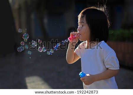 playing bubble wand