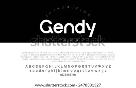 Luxury gendy alphabet letters font for logo