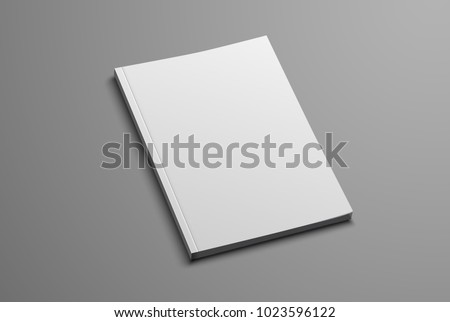 Vector mockup for the presentation of the brochure. White realistic blank of A4 and A5 catalog on a gray background