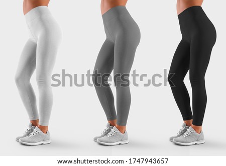 Similar – Image, Stock Photo Black pants, sneakers, legs stand with shadow on pavement