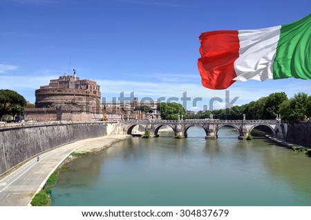 The Angel Castle and Tiber, Rome, Italy