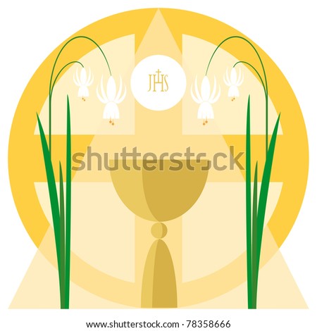 Symbol of the christian religion, communion