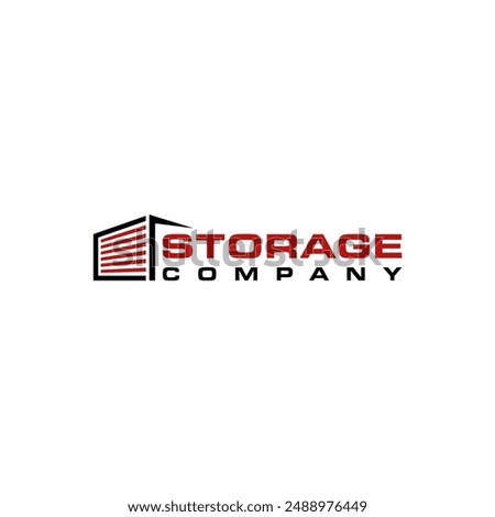 Illustration vector graphic of self storage company logo design template