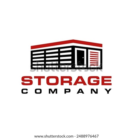 Illustration vector graphic of self storage company logo design template