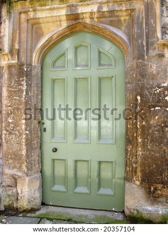 Old Painted Wooden Door
